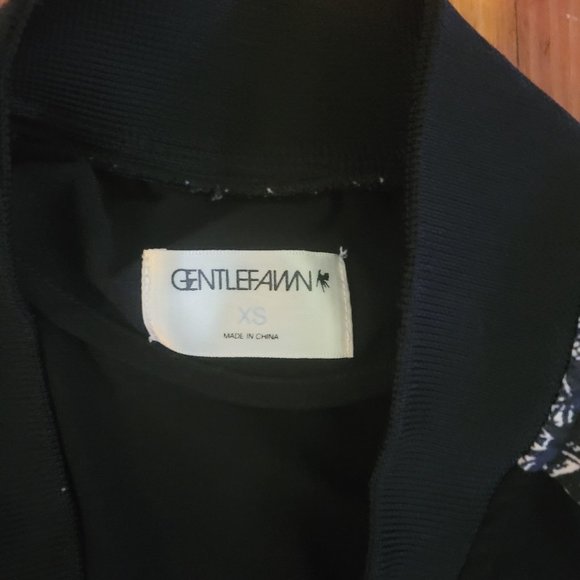 Gentle Fawn Black and White Bomber Sleeve Print, Sz XS - Picture 6 of 6